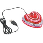 Diamond Love Heart Shaped USB Mouse sequins decorated