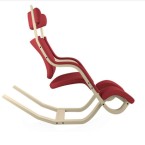 Varier Gravity Balans recliner armchair Ash frame & red upholstery
