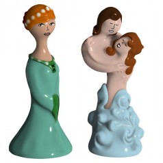 Alessi Paolo e Francesca, Beatrice set of two figurines