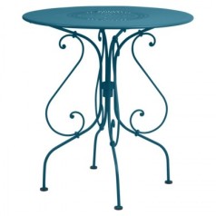 Fermob 1900 Pedestal Round Table (Ø67cm) - Acapulco blue