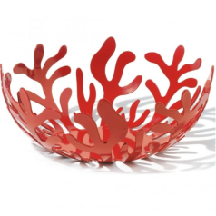 Alessi Mediterraneo 21cm Red Fruit Bowl - Epoxy Resin Finish