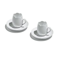 Il caffe Alessi, Tulip set of 2 espresso cups & saucers