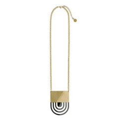 Alessi Venusia Fresia necklace gold/black PVD coated steel