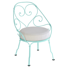 Fermob 1900 Cabriolet Armchair WITHOUT cushion - Lagoon blue