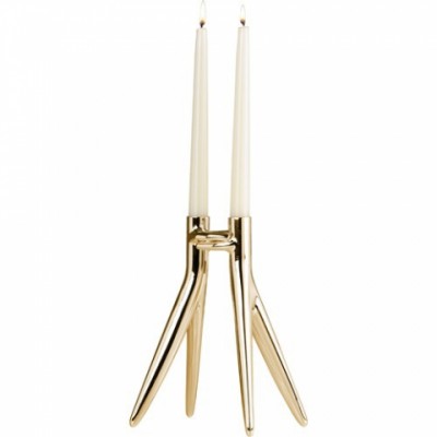 Kartell Abbracciaio Gold Candle Holder by Phillippe Starck