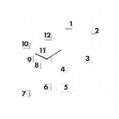 Progetti RND_Time Wall Clock - With Small Cubes in Nylon