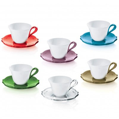 Guzzini Belle Epoque Espresso Cups (Set of 6) - Dishwasher Safe