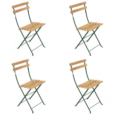 Fermob Bistro Folding Chair Natural/Naturel (Set of 4) - FREE Shipping