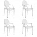 Kartell Louis Ghost Armchair (set of 4) - Designed by Philippe Starck