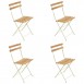 Fermob Bistro Folding Chair Natural/Naturel (Set of 4) - FREE Shipping