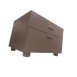 Silenia Hiro olive brown two drawer bedside chest/table