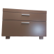 Silenia Hiro olive brown two drawer bedside chest/table