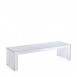 Kartell long 31.5cm high Invisible Side coffee Table - Clear